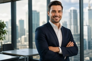 Virscend University Online Programs in Qatar-Professional business executive representing the Virscend University MBA program