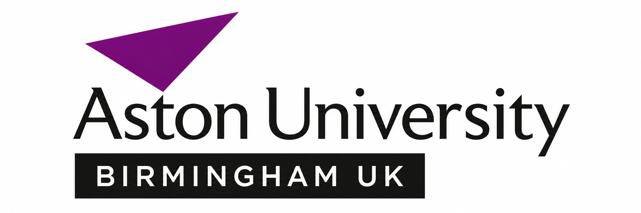 Aston University Logo in Purple and Black