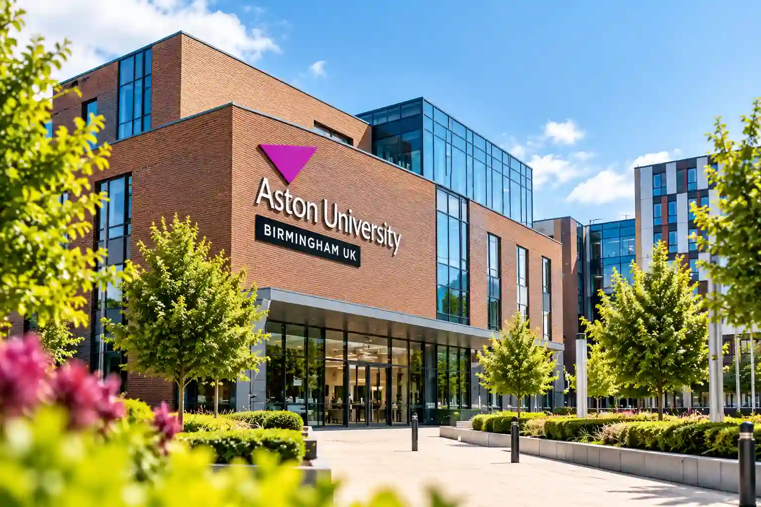 Aston University campus in Birmingham, United Kingdom