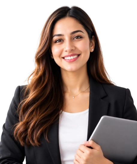 Professional studying business and management